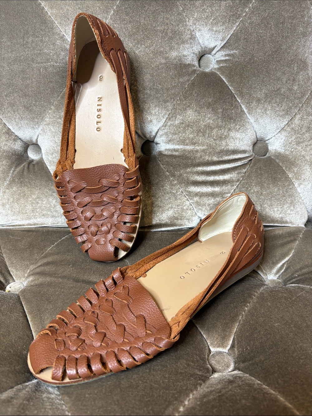 Nisolo leather espadrille flat sandals